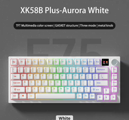 F75 mechanical keyboard 75% RGB Hot swap Brown switch