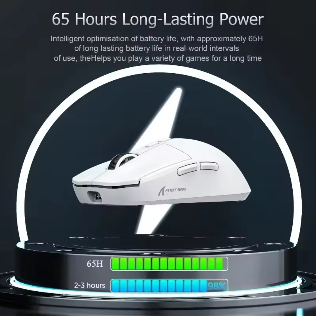 Attack Shark X11 PAW3311 White Bluetooth