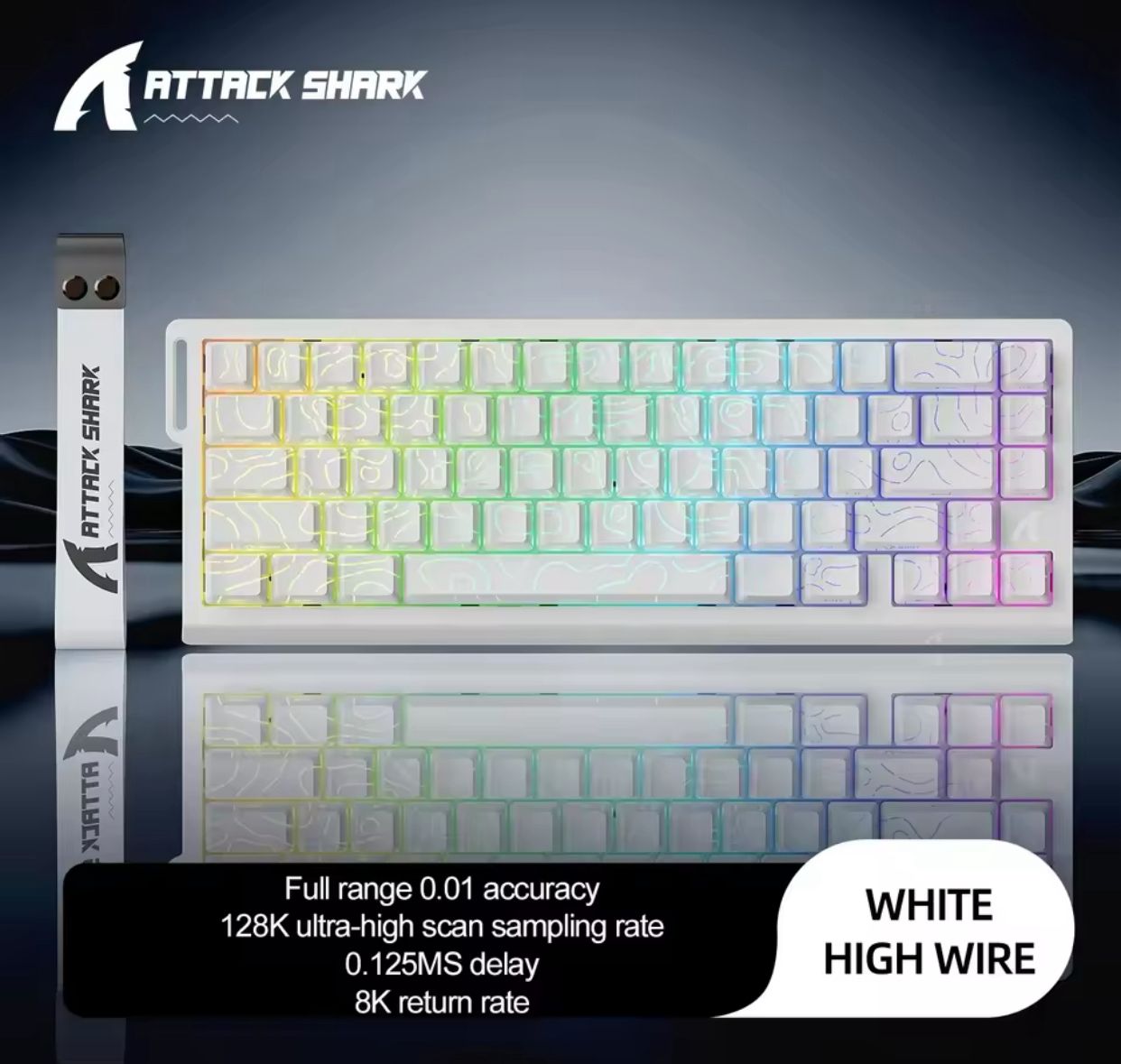 ATTACK SHARK X68HE WHITE