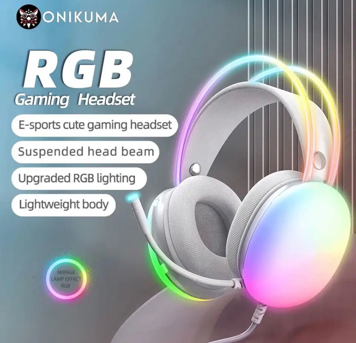ONIKUMA Headset Full RGB PC Gaming