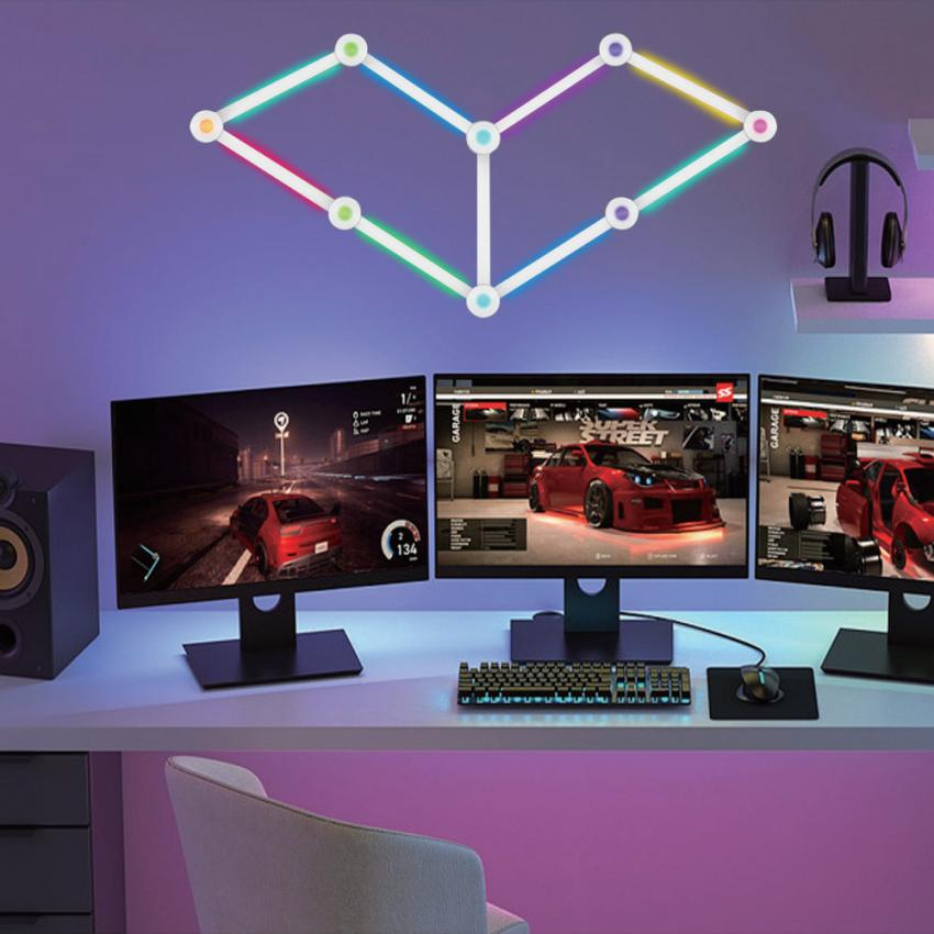 RGB Smart 9 Segment LED Light Bar Modern