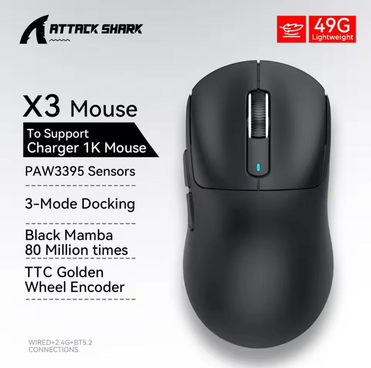 Attack Shark X3 Black
