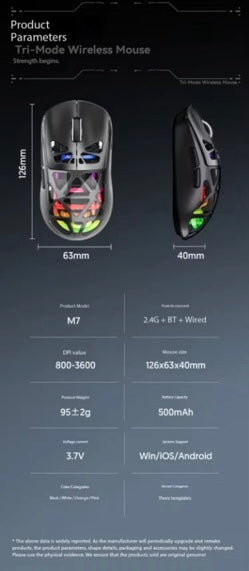 M7 gaming Tri Mode Wireless black