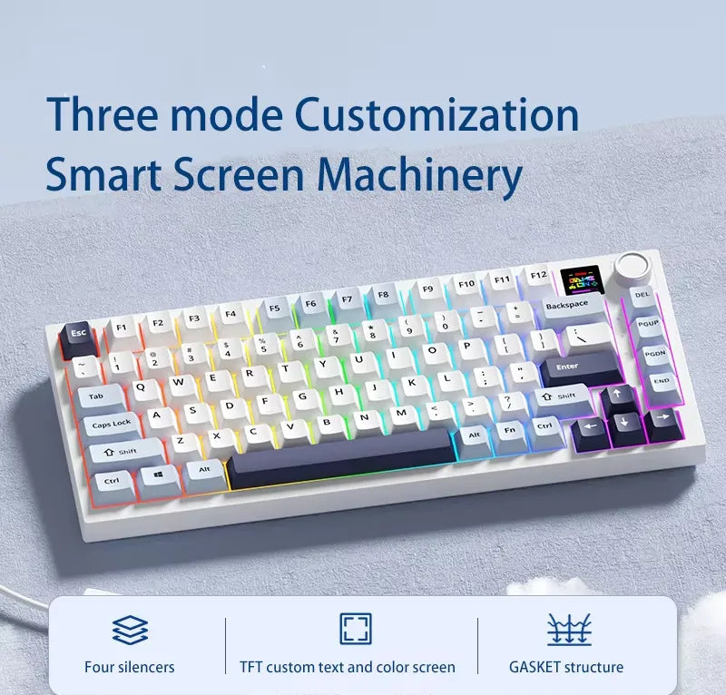F75 mechanical keyboard 75% RGB Hot swap Brown switch