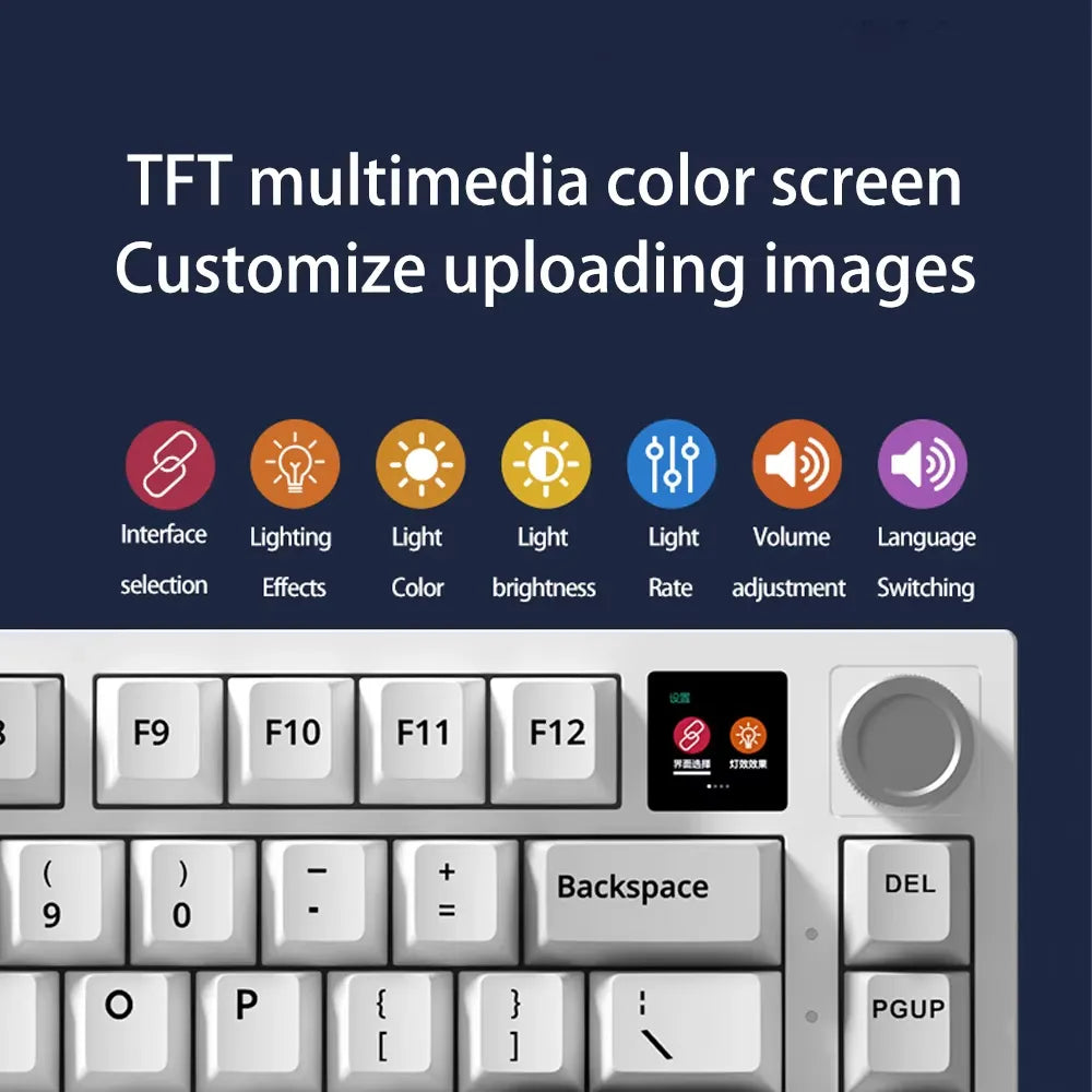 F75 mechanical keyboard 75% RGB Hot swap Brown switch