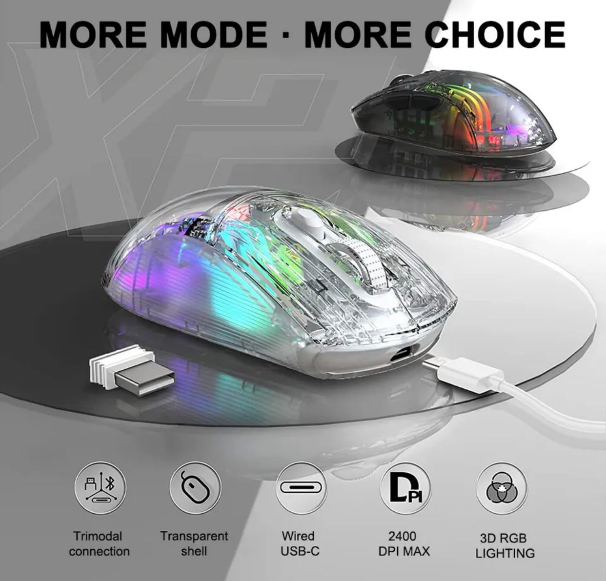 ATTACK SHARK mouse gaming wireless white