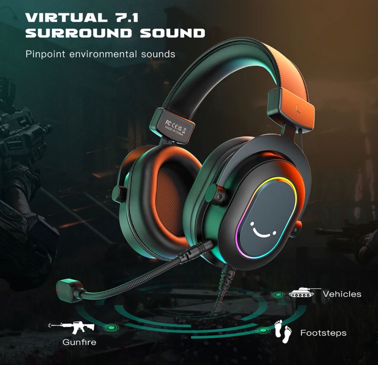 Fifine Dynamic RGB Gaming Headset