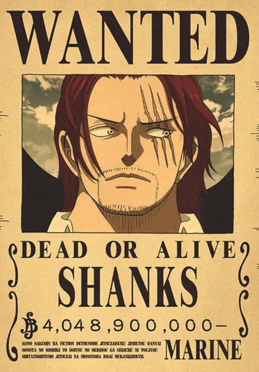 Wanted Posters One Pieces Bounty Anime Size:42*28.5CM