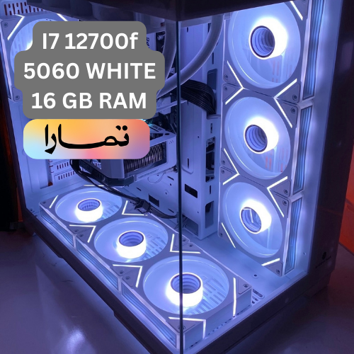 FULL WHITE Gaming PC I7 12700f & GeForce RTX 5060 ,WHITE
