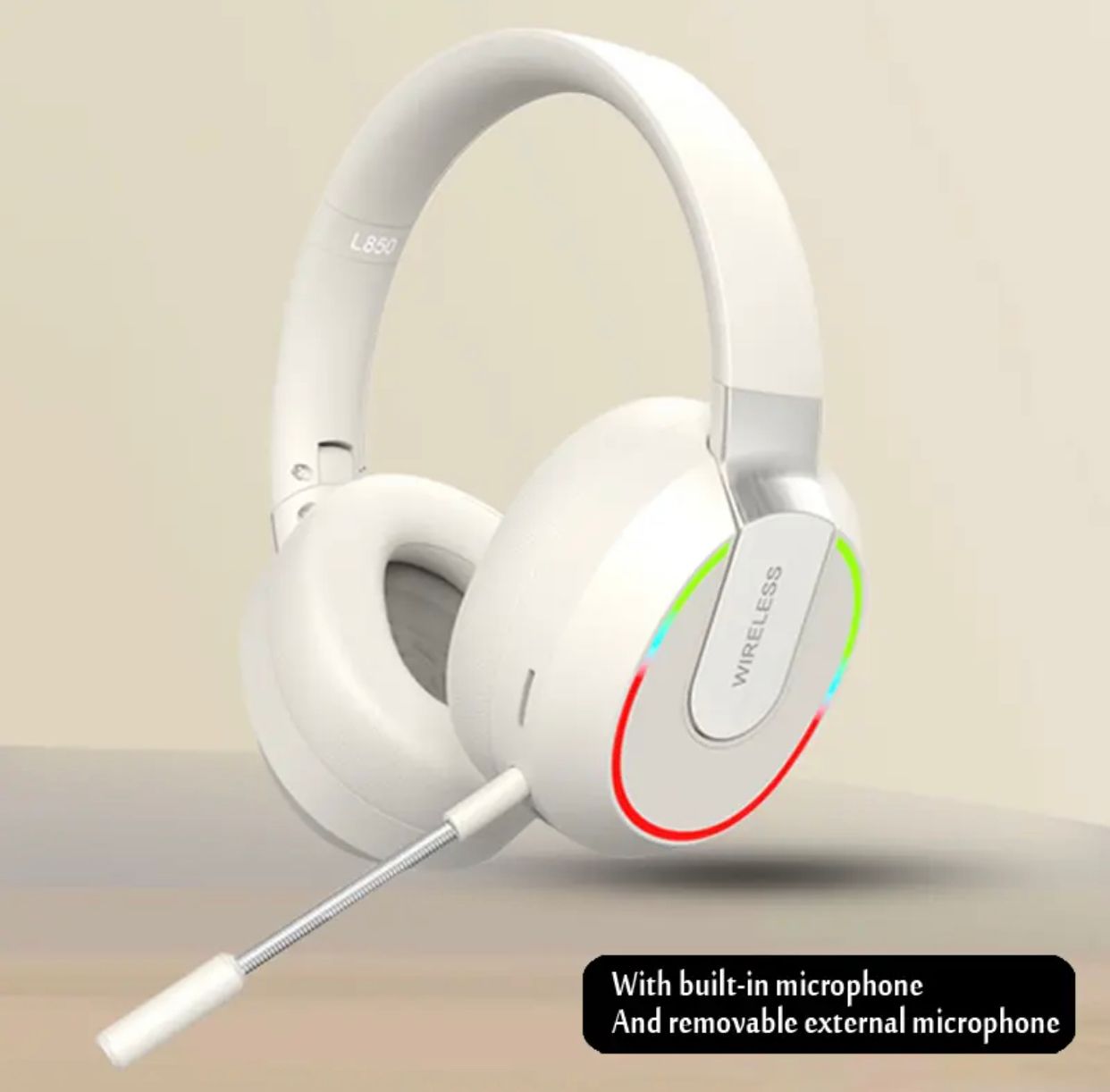 White Headphone Wireless Bluetooth TWS HIFI Headset