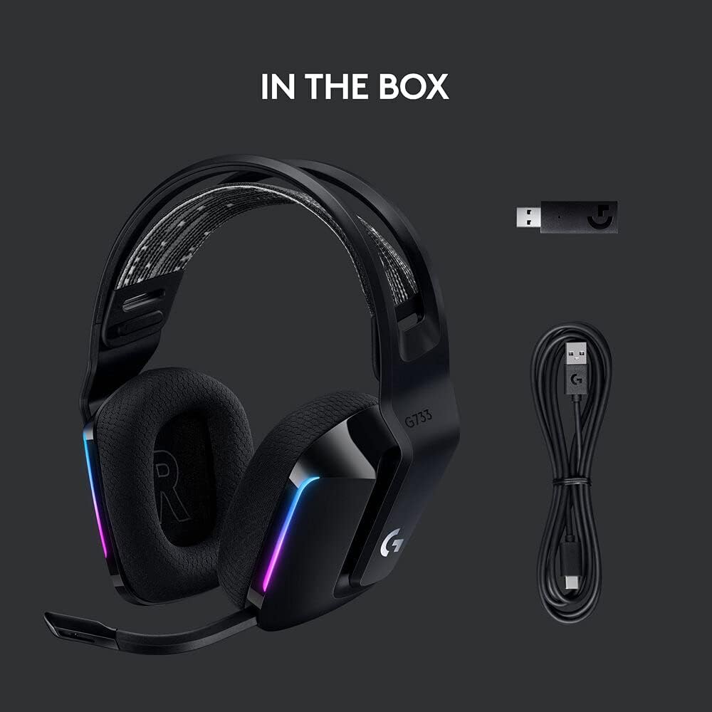 Logitech G733 LIGHTSPEED Wireless Gaming Headset with suspension headband