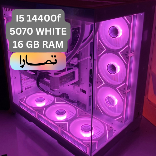 FULL WHITE Gaming PC I5 14400f & GeForce RTX 5070 ,WHITE