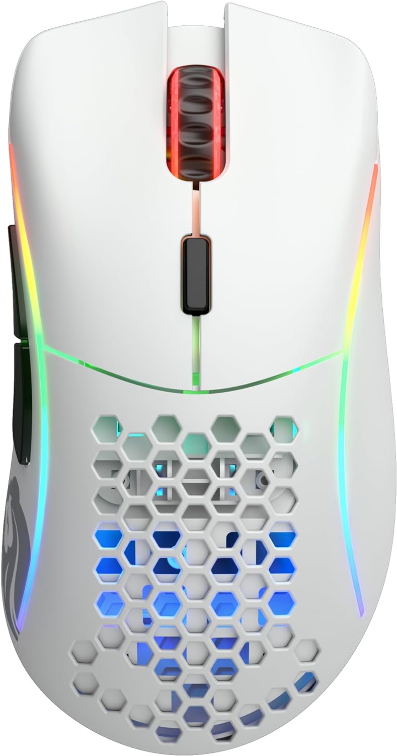 Glorious Model D Wireless Gaming Mouse - White Wireless Gaming Mouse