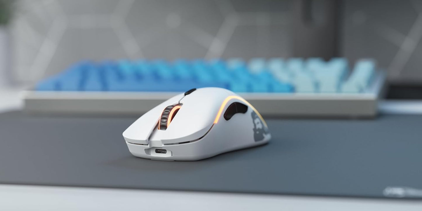 Glorious Model D Wireless Gaming Mouse - White Wireless Gaming Mouse