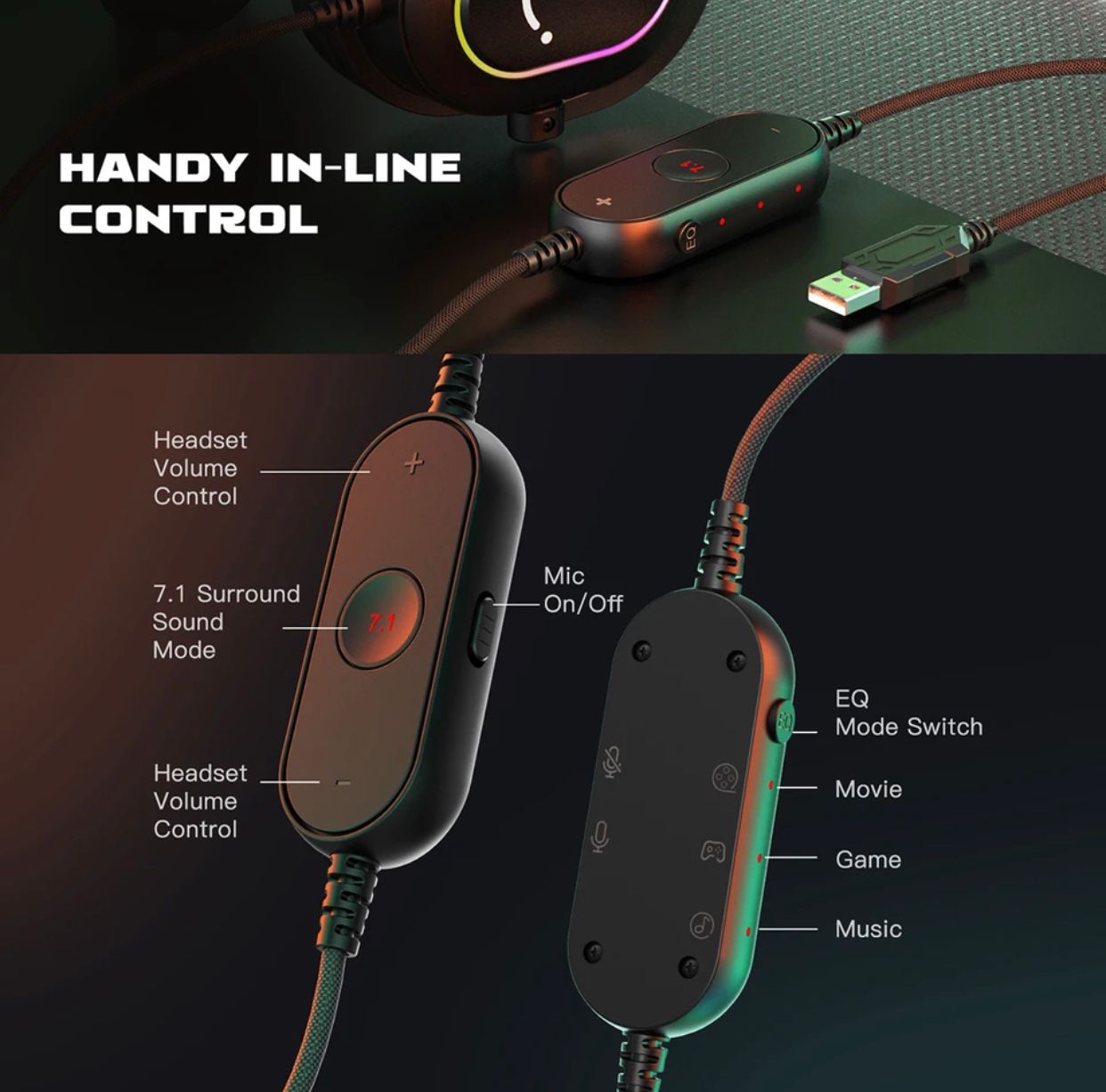 Fifine Dynamic RGB Gaming Headset