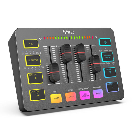 FIFINE GAMING AUDIO MIXER BLACK