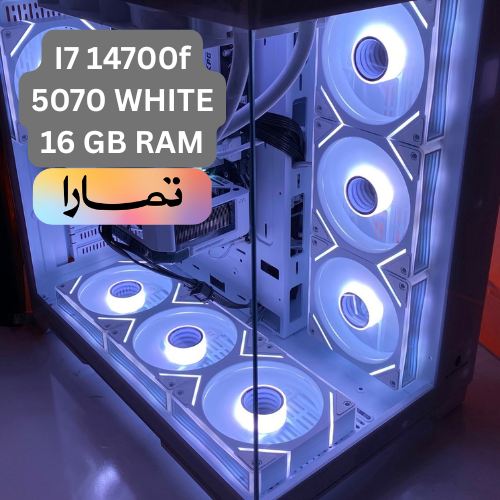 FULL WHITE Gaming PC I7 14700f & GeForce RTX 5070 ,WHITE