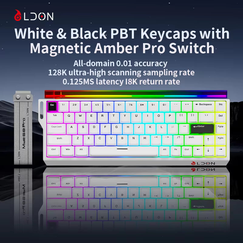 LDON 68pro RGB Wired Keyboard 8KHz Polling Rate Magnetic Switches