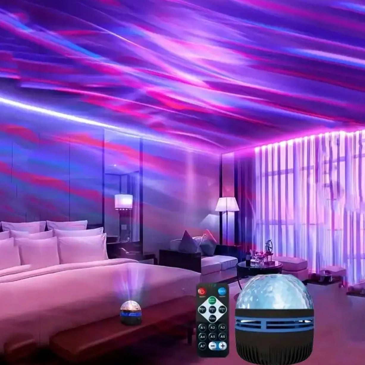 Starry Projector Light With 7 Color Patterns USB