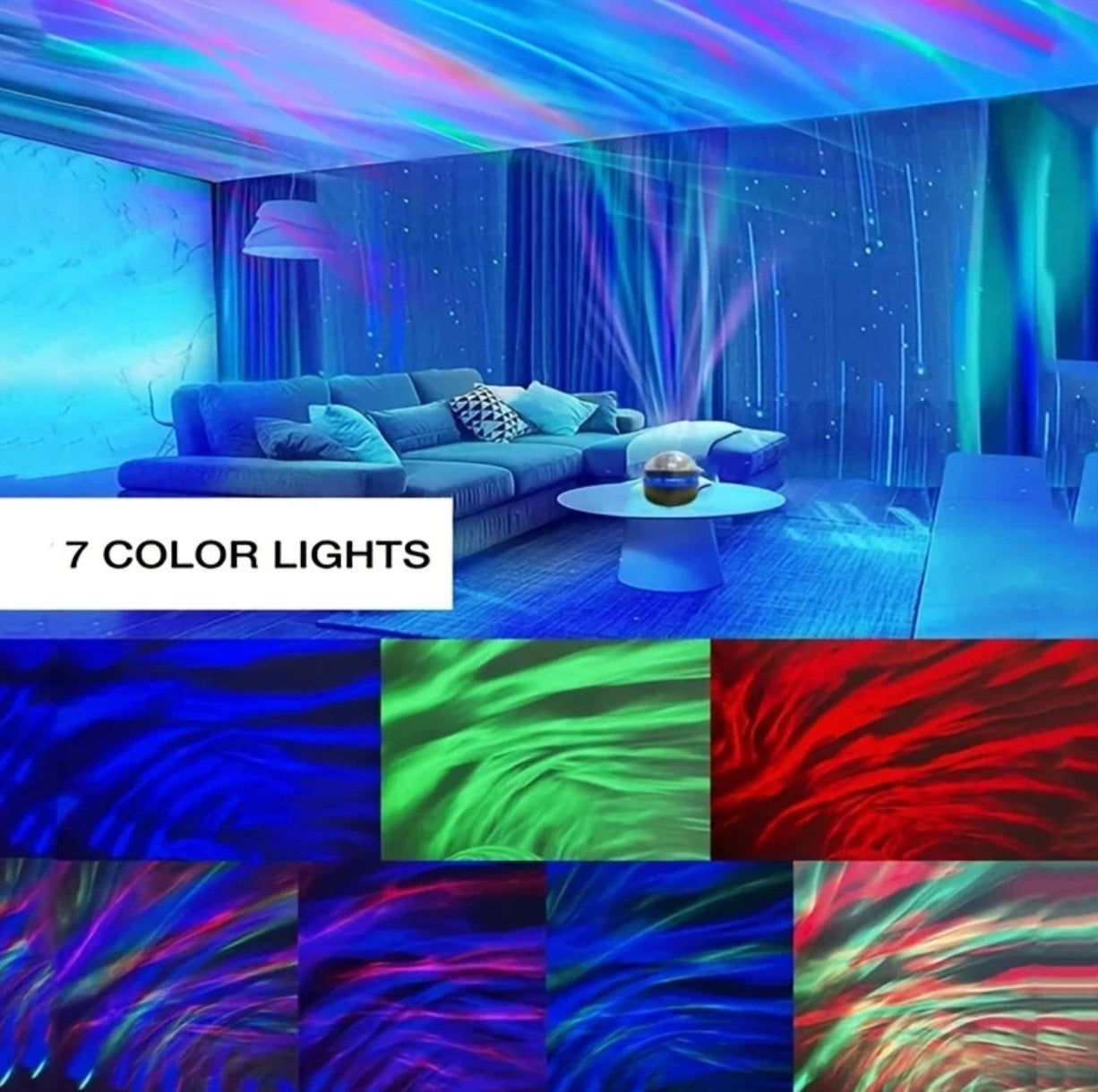 Starry Projector Light With 7 Color Patterns USB