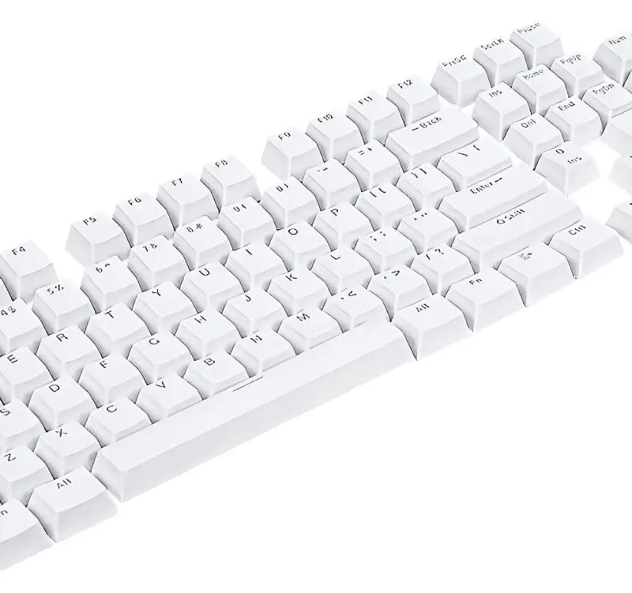 104 Keys ABS Keycap Mechanical Keyboards White