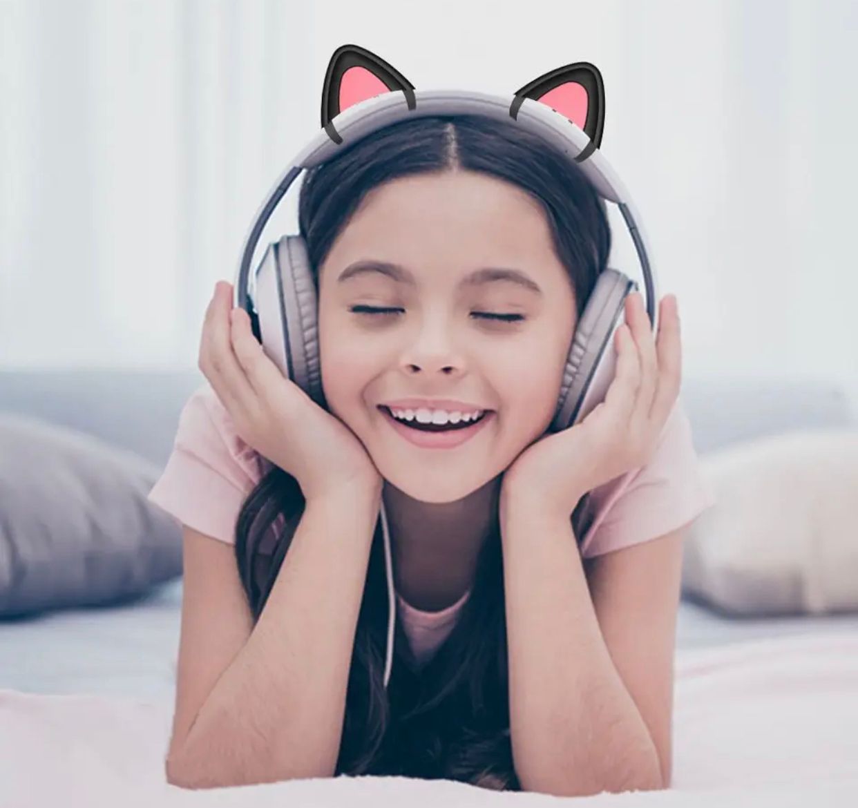 Gaming Headphones 1Pair Cat Ears Attachment