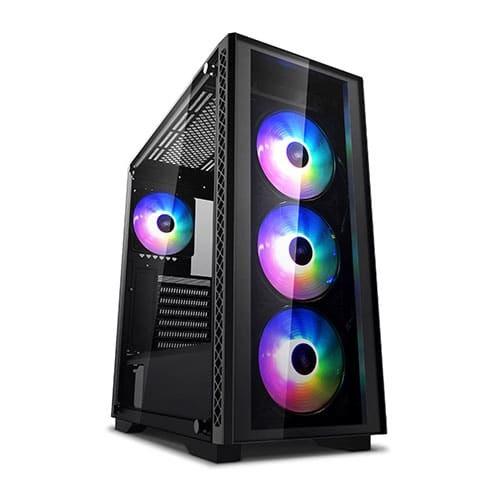 FULL BLACK Gaming PC  I5 14400f & GeForce RTX 5050 ,BLACK