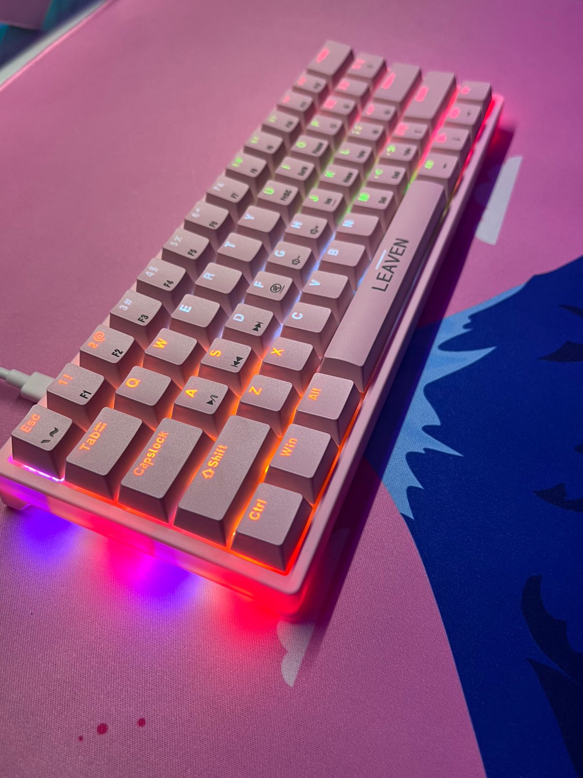 KB61 PINK KEYBOARD RED SWITCH