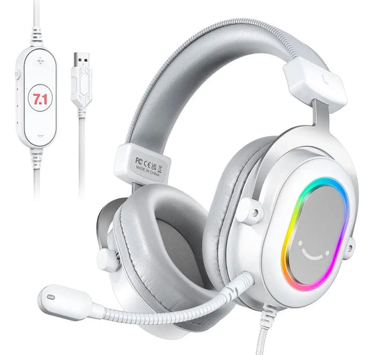 Fifine Dynamic RGB Gaming Headset WHITE