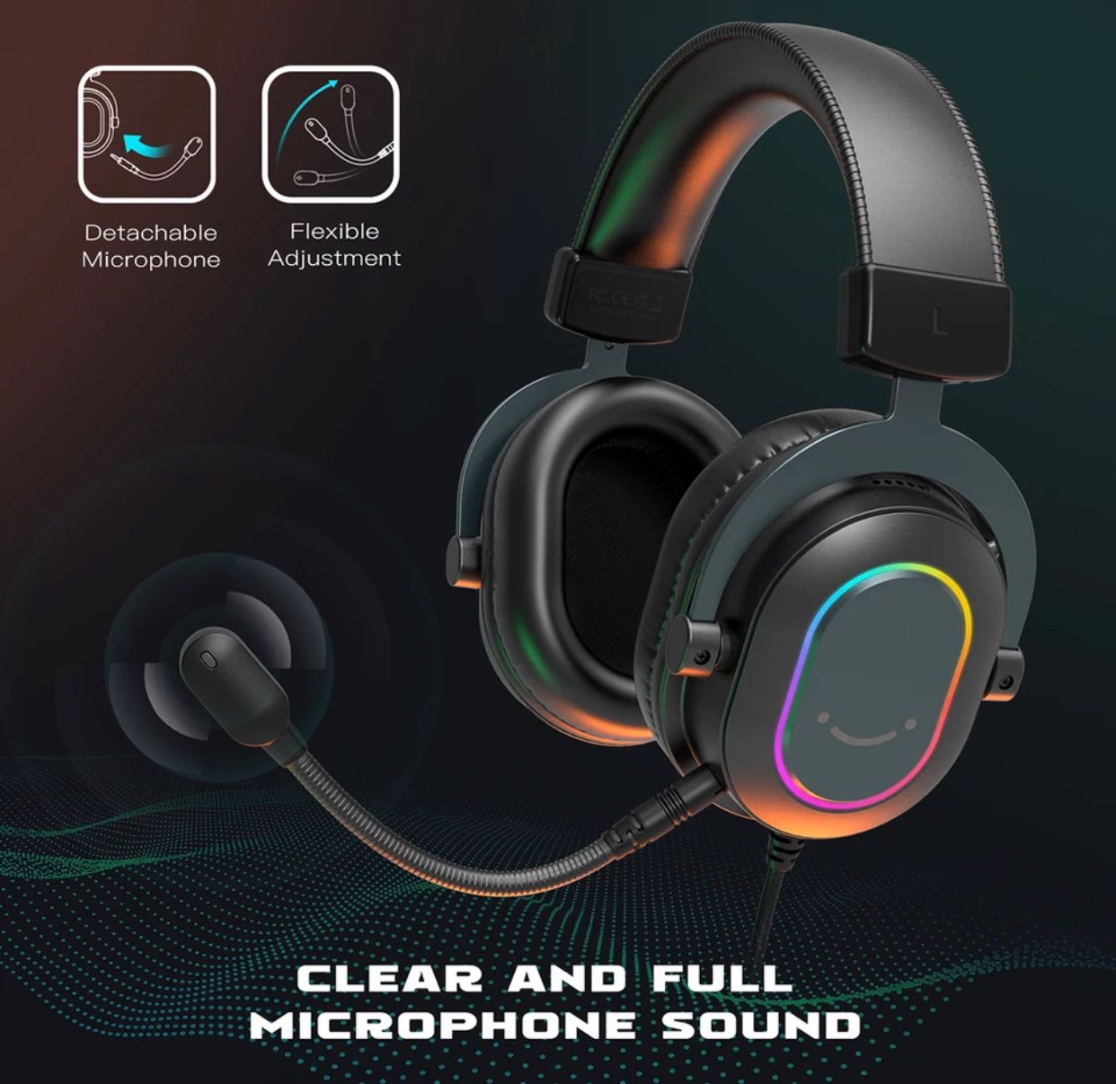 Fifine Dynamic RGB Gaming Headset